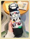 Axyaa Kids Stainless Steel Animal Thermos Water Bottle with Straw