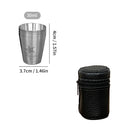 Axyaa Stainless Steel Travel Cups Set - Portable Camping Mugs & Wine Glasses