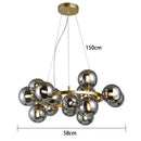 Axyaa Glass LED Pendant Chandelier Light for Living Room and Dining Room