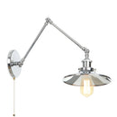 Axyaa Industrial Lens Vintage Loft Wall Lamp with Swing Arms and Pull Chain Switch