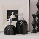 Axya Geometric Stripes Ceramic Soap Dispenser Set