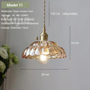Axyaa Amber Glass Pendant Light Brass Vintage Adjustable Hanging Lamp