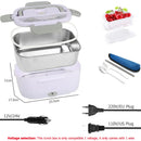 Axyaa Electric Lunch Box Stainless Steel Food Warmer 220V 110V 12V 24V EU US Plug