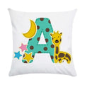 Axyaa Animal Letter Printed Decorative Polyester Pillow Cover for Home, Car, Sofa