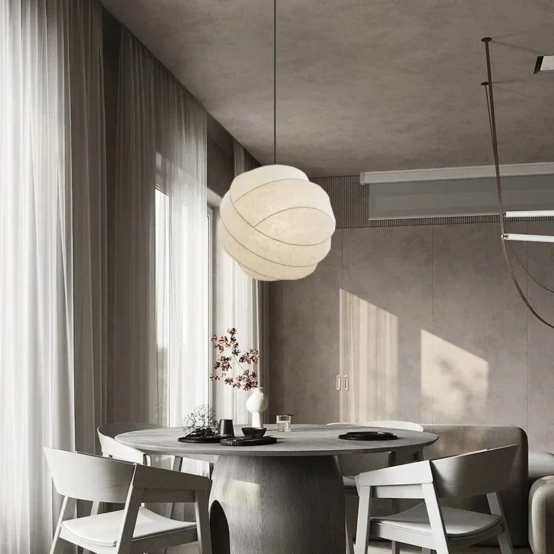 Axyaa Wabi Sabi Silk Pendant Lamps - Minimalist Chandeliers for Home Decor