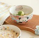 Axyaa 5-Inch Ceramic Panda Rice Bowl - Microwave Safe, High Aesthetic Value