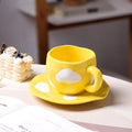 Axyaa Clouds Ceramic Coffee Cup Set - Kitchen Tableware Gift