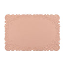 Axyaa Orange Faux Leather Square Placemats - Set of 6