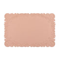 Axyaa Red Faux Leather Square Placemats Set for Kitchen & Outdoor Dining