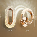 Axyaa Crystal LED Wall Lamp: Modern Nordic Sconces for Living Room, Bedroom