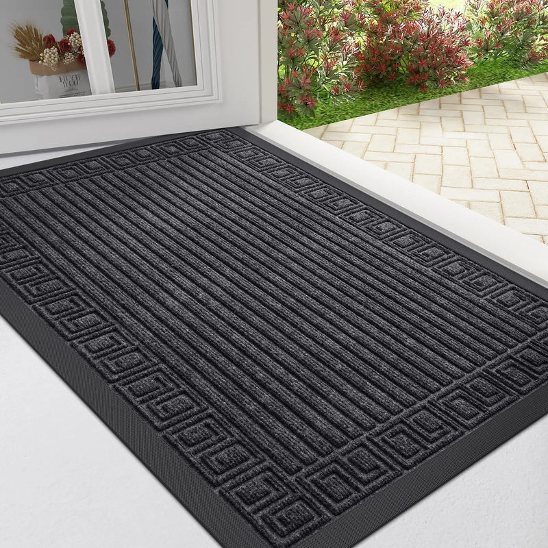 Axyaa Durable Indoor/Outdoor Trapping Doormat: Waterproof, Washable, Low Profile Entry Mat