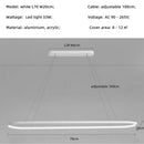 Axyaa Oval LED Aluminum Chandelier for Dining Room Lighting