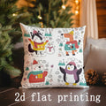 Axyaa Christmas Animal Pattern Cushion Covers for Sofa, Bedroom, Car