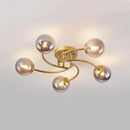 Axyaa Glass Ball LED Chandelier for Home Decor Lighting in Living Room and Bedroom