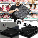 Axyaa Rolling Tote Bag: Large Capacity, Wheel Design, Zipper Closure, Foldable Handle