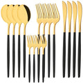 Axyaa Rainbow Stainless Steel Cutlery Set - 16-Piece Dinner Flatware Kit