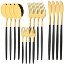 Axyaa Rainbow Stainless Steel Cutlery Set - 16-Piece Dinner Flatware Kit
