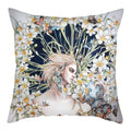 Axyaa Abstract Flower Girl Pillow Cover 45x45cm for Home Sofa Decoration