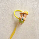 Axyaa Silicone Straw Cover: Cartoon Food Grade Dust-proof Heat-resistant Cap