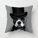 Axyaa Spectacle Dog Print Pillow Cover 45x45CM