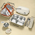 Axyaa Stainless Steel Bento Lunch Box with Lid - Durable Food Container