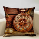 Nautical Compass Cushion Cover for Home, Office, Cafe & Car Decor - Axyaa Brand