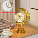 Axyaa Ramadan Moon LED Light 2025 Eid Mubarak Metal Lamp Home Room Decor