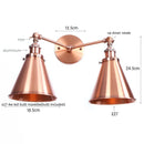 Axyaa Loft Plug-in LED Wall Lamps 2 Heads Silver Vintage Lighting