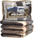 Axyaa Wool Blanket – Full/Queen Size, Woven in Peru, Heavyweight & Breathable