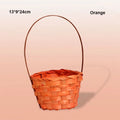 Axyaa Hand-Woven Flower Storage Baskets: 3 Shapes for Shopping & Storage