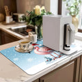 Axyaa Diatom Mud Kitchen Drain Pads - Christmas Tableware Draining Mat Placemats