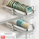Axyaa Pull-Out Countertop Cutlery Storage Drainer for Kitchen Dish & Cup