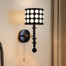 Axyaa Wave Point Fabric Wall Lamp for French Retro Bedroom, Living Room & Staircase