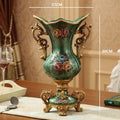 Axyaa European Resin Vase with Dried Flowers for Home Decor