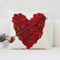Axyaa Rose Print Pillow Cover - Romantic Home Decor & Gift