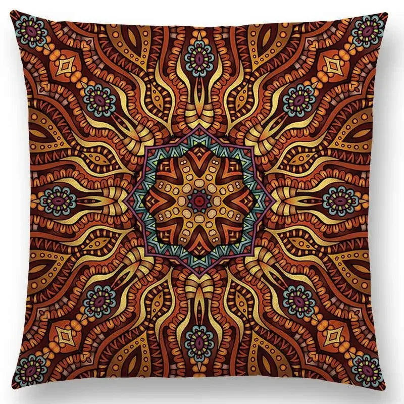Axyaa Boho Paisley Floral Navajo Geometric Fantasy Pillowcase Suite.