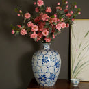 Axyaa Blue White Porcelain Vases Jars Hydroponic Ornaments Light Luxury Porcelain