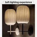 Axyaa Retro Chinese Style Silk Wall Light Bedside Sconce Lamp for Bedroom Study