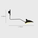 Axyaa Retro Industrial LED Wall Lamp with Long Pole Swing Arm