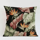 Axyaa Tropical Plant Leaves Cushion Cover for Home Decor