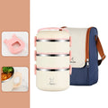 Axyaa Stainless Steel Thermal Lunch Box with Insulated Bag