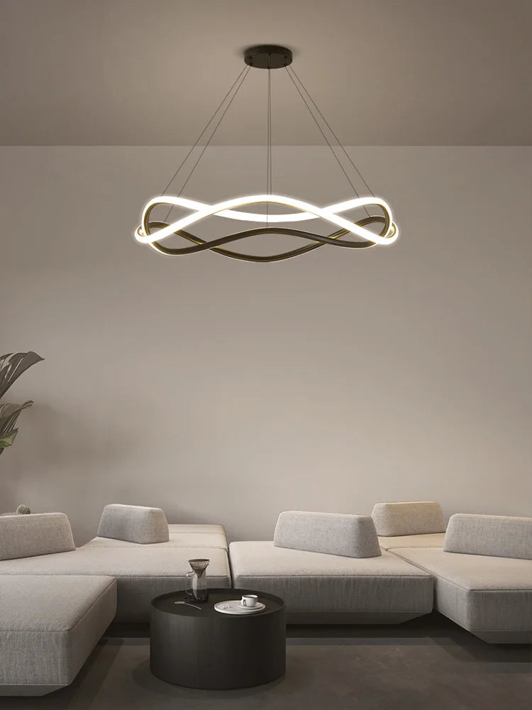 Axyaa Circular Nordic Dining Room Chandelier Simple Modern Living Room Lighting