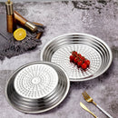 Axyaa Stainless Steel Diamond Dish Non-slip Tray Large-capacity Dinner Plate