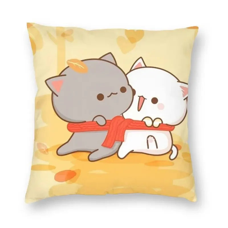 Axyaa Bedroom Living Room Couple Cute Cat Fishing Goma Federa Decor Set