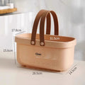 Axyaa Bathroom Shower Mesh Basket Large Capacity Storage - Portable Handle, Plastic
