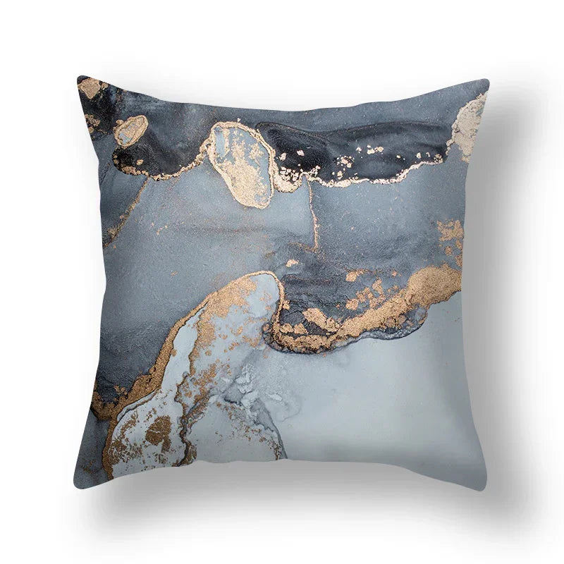 Axyaa Marble Pattern Cushion Cover Set for Home Decor