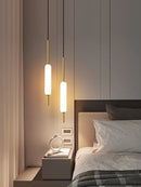 Axyaa Nordic LED Pendant Light Bedroom Chandelier for Home Living Room Dining