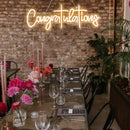 Axyaa 76cm Congratulations Neon Sign for Graduation Party Decor and College Room