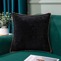 Luxurious Chenille Green Cushion Cover for Sofa Home Decor by Axyaa