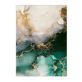 Nordic Green Gold Marble Posters Wall Art Canvas Print for Stylish Home Decor by Axyaa
